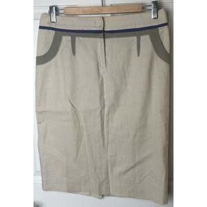 Philosophy Di Alberta Ferretti Beige Pencil Skirt Women's Size 6